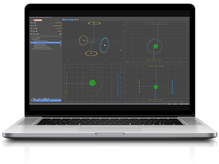 Laptop with isoPoint Calibration Screen